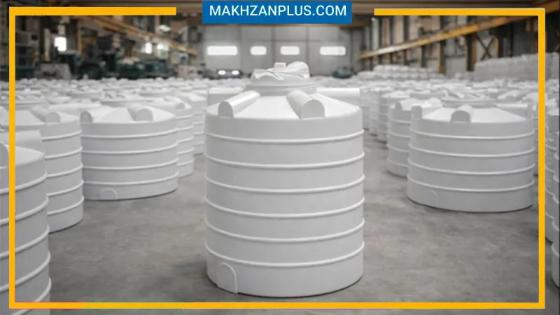 مخزن آب ۱۰۰۰ لیتری عمودی کوتاه سه لایه 2 منبع آب 1000 لیتری کوتاه