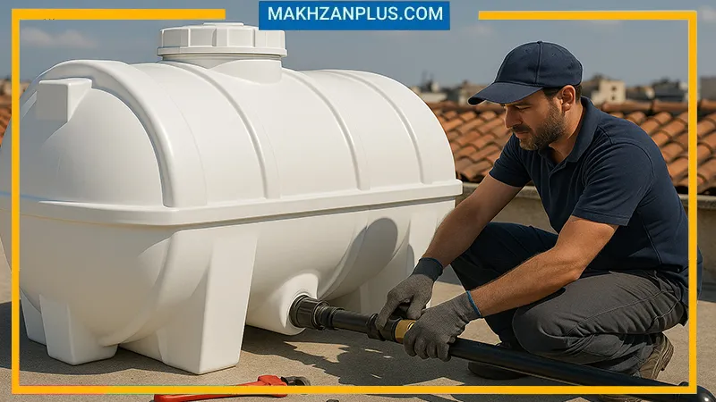 مخزن ۱۰۰۰ لیتری سه لایه افقی 4 مخزن 1000 لیتری افقی