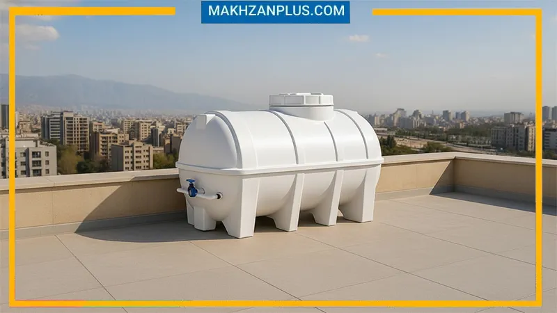 مخزن ۲۰۰ لیتری سه لایه افقی 4 منبع 200 لیتری افقی