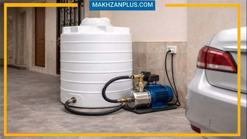 مخزن آب ۳۰۰ لیتری عمودی سه لایه 4 تانکر 300 لیتری عمودی