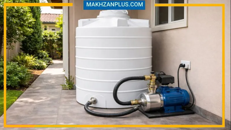 مخزن آب ۵۰۰ لیتری عمودی کوتاه سه لایه 2 تانکر 500 لیتری عمودی کوتاه