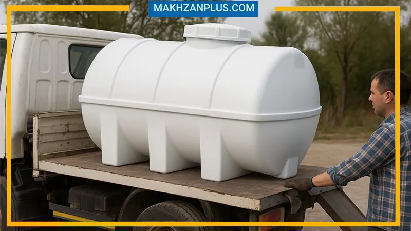 مخزن ۸۰۰ لیتری سه لایه افقی 3 منبع 800 لیتری افقی