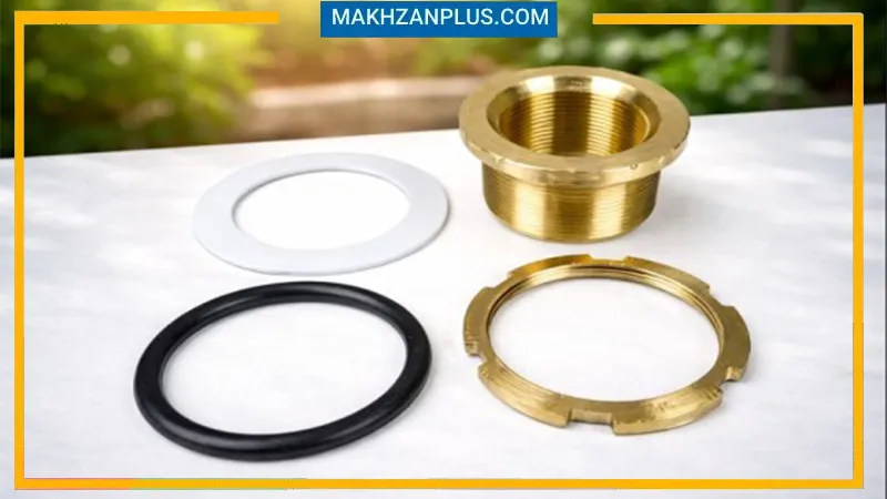 فیتینگ برنجی ۳/۴ اینچ با نصب 2 فیتینگ برنجی ۳/۴ اینچ