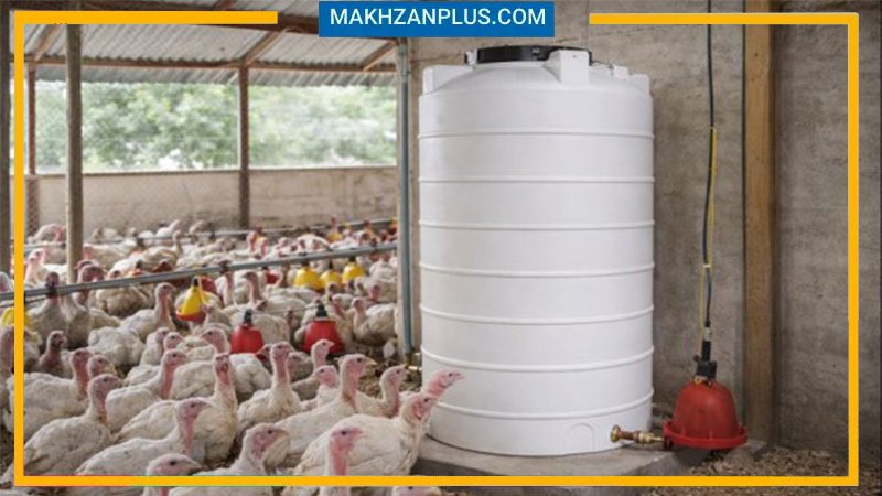 مخزن آب ۱۰۰۰ لیتری عمودی بلند سه لایه 2 مخزن 1000 لیتری عمودی بلند سه لایه