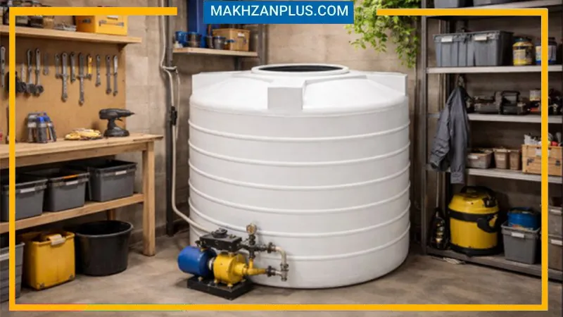 مخزن آب ۲۰۰۰ لیتری عمودی کوتاه سه لایه 2 مخزن 2000 لیتری عمودی کوتاه سه لایه