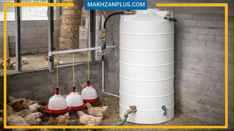 مخزن آب ۵۰۰ لیتری عمودی بلند سه لایه 2 مخزن 500 لیتری عمودی بلند سه لایه