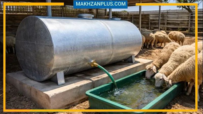 مخزن آب ۴۰۰۰ لیتری گالوانیزه 1 مخزن آب ۴۰۰۰ لیتری گالوانیزه