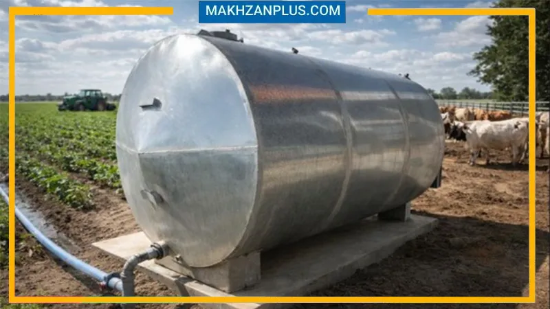مخزن آب ۶۰۰۰ لیتری گالوانیزه 1 مخزن آب ۶۰۰۰ لیتری گالوانیزه