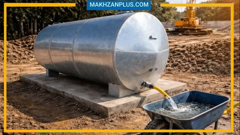 مخزن آب ۶۰۰۰ لیتری گالوانیزه 2 تانکر آب ۶۰۰۰ لیتری گالوانیزه