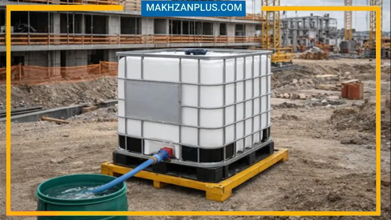 مخزن ۱۰۰۰ لیتری حفاظ دار IBC 3 منبع 1000 لیتری حفاظ دار ibc