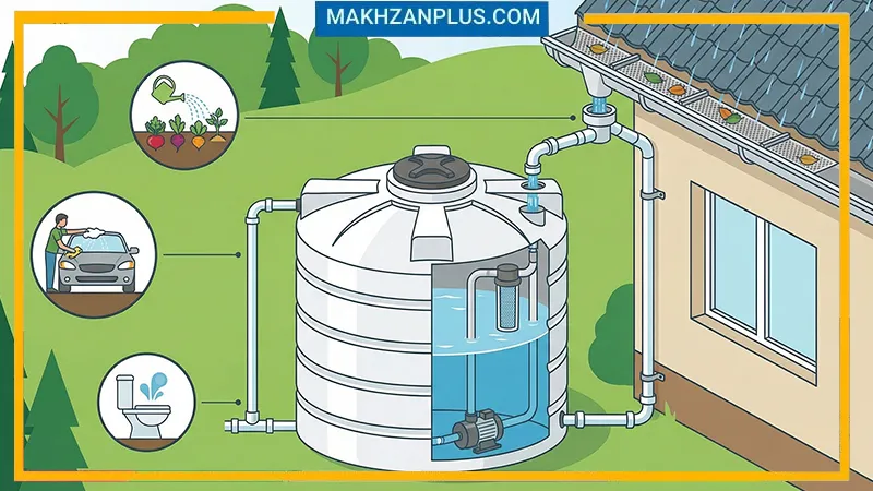 جمعآوری و ذخیره آب باران با استفاده از مخزن آب | راهنمای جامع و کاربردی 2 جمع اوری آب باران با مخزن آب