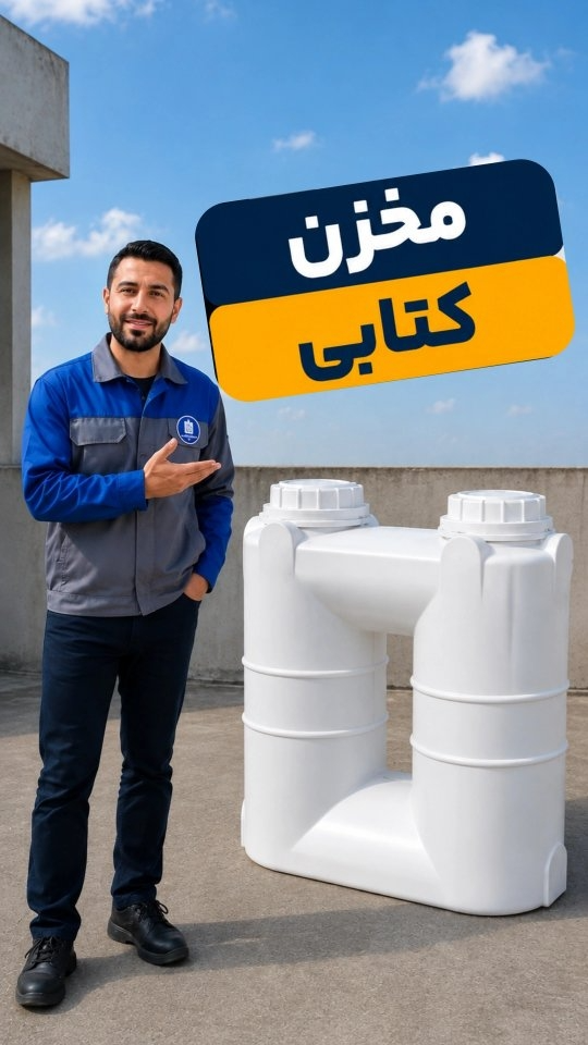مخزن آب ۱۰۰۰ لیتری کتابی؛ انتخابی کم‌جا برای فضاهای محدود