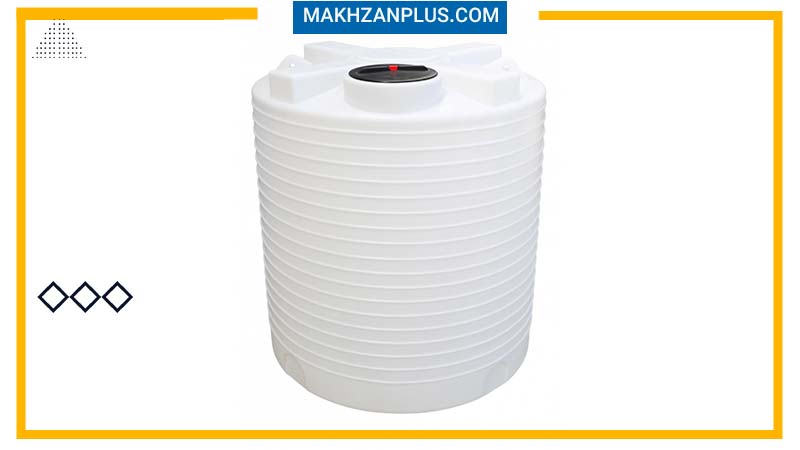 Short vertical 1000 liter water tank