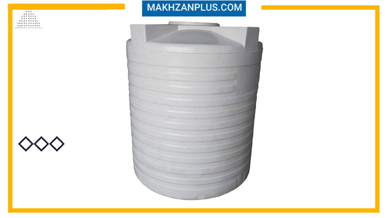 Short vertical 1500 liter water tank